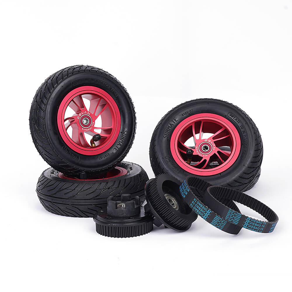 Electric skateboard AT175 wheels red